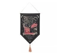 Warner Bros Harry Potter Alumni Banner Privet Drive, nero da appendere alla parete con nappa, gagliardetto decorativo