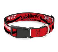Warner Bros. Horror Movies Pet Collar, Dog Collar Plastic Buckle, A Nightmare On