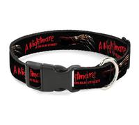 Warner Bros. Horror Movies Pet Collar, Dog Collar Plastic Buckle, A Nightmare on
