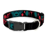 Warner Bros. Horror Movies Pet Collar, Dog Collar Plastic Buckle, It Pennywise F