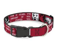 Warner Bros. Horror Movies Pet Collar, Dog Collar Plastic Buckle, It Pennywise P