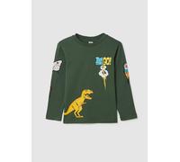 WARNER BROS, Maglia Da Bambino In Puro Cotone Verde Regular Fit Con Stampa, Verde, Taglia: 7-8