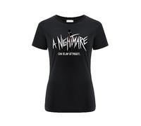 Warner Bros. Nightmare of Elm Street, Nightmare of the Elm Street 008, T-shirt a maniche corte da donna, 100% cotone, Stampa vivida su un lato, Size L, Black, Design senza soluzione di continuità,