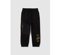 WARNER BROS, Pantaloni Jogger Da Bambino In Misto Cotone Nero Con Stampa Batman, Nero, Taglia: 3-4