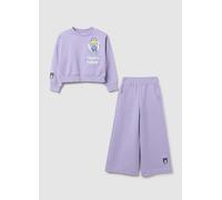 WARNER BROS, Pigiama Viola Da Bambina In Misto Cotone Looney Tunes X Italia Team, Viola, Taglia: 4-5