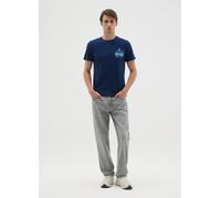 WARNER BROS, T-shirt Da Uomo In Puro Cotone Blu Superman, Blu, Taglia: L