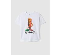 WARNER BROS, T-shirt In Puro Cotone Bianca Da Bambino Regular Fit Con Stampa, Bianco, Taglia: 6-7