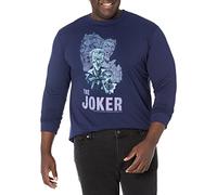 Warner Bros. Tre sorrisi T-Shirt, Blu Navy, L Plus Tall Uomo
