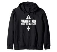 Warning Choking Hazard Costume Funny Easy Halloween Idea Felpa con Cappuccio