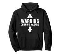 Warning Choking Hazard Costume Funny Easy Halloween Idea Felpa con Cappuccio