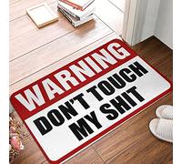 Warning Don't Touch My Shit With Area Tappeto Outdoor Deck Impermeabile Divertente