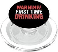 Warning First Time Drinking Le bugie di alcol sarcastico |- PopSockets PopGrip per MagSafe