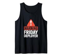 Warning Friday Deployer IT Joke for Developers Canotta