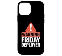 Warning Friday Deployer IT Joke For Developers Custodia per iPhone 12 mini