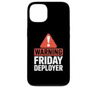 Warning Friday Deployer IT Joke For Developers Custodia per iPhone 13