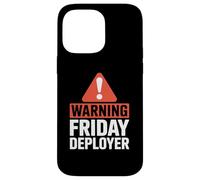 Warning Friday Deployer IT Joke For Developers Custodia per iPhone 14 Pro Max