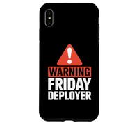 Warning Friday Deployer IT Joke For Developers Custodia per iPhone XS Max