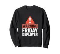 Warning Friday Deployer IT Joke for Developers Felpa