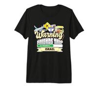 Warning Friends Trip in Progress Israele Travel Matching Maglietta Premium