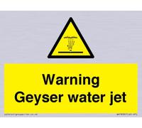 Warning Geyser - Segnale a getto d'acqua, 100 x 75 mm, A7L