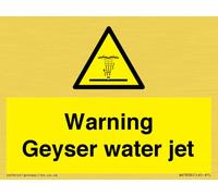 Warning Geyser - Segnale a getto d'acqua, 100 x 75 mm, A7L