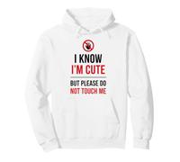Warning Introvert I Know I’m Cute But Please Do Not Touch Me Felpa con Cappuccio