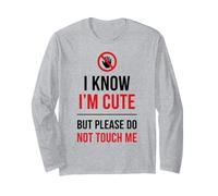 Warning Introvert I Know I’m Cute But Please Do Not Touch Me Maglia a Manica