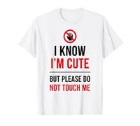 Warning Introvert I Know I’m Cute But Please Do Not Touch Me Maglietta