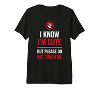 Warning Introvert I Know I’m Cute But Please Do Not Touch Me Maglietta Premium