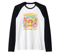 Warning It's A Circus Here Today Festa di Compleanno di Carnevale Maglia con Maniche Raglan