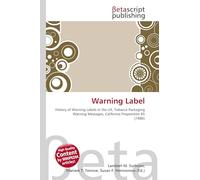 Warning Label: History of Warning Labels in the US, Tobacco Packaging Warning Messages, California Proposition 65 (1986)