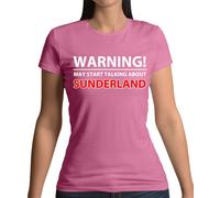 Warning Maggio Parlare Sunderland - Donna T-Shirt - Nero Gatti Love Squadra