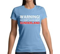 Warning Maggio Parlare Sunderland - Donna T-Shirt - Nero Gatti Love Squadra