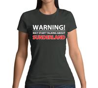 Warning Maggio Parlare Sunderland - Donna T-Shirt - Nero Gatti Love Squadra