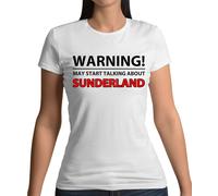 Warning Maggio Parlare Sunderland - Donna T-Shirt - Nero Gatti Love Squadra