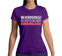 Warning Maggio Parlare Sunderland - Donna T-Shirt - Nero Gatti Love Squadra