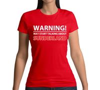 Warning Maggio Parlare Sunderland - Donna T-Shirt - Nero Gatti Love Squadra