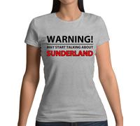 Warning Maggio Parlare Sunderland - Donna T-Shirt - Nero Gatti Love Squadra