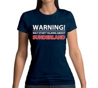 Warning Maggio Parlare Sunderland - Donna T-Shirt - Nero Gatti Love Squadra