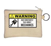 Warning May Constantly Talk About Mechanics - Portamonete a forma di pistone, colore: Beige