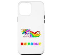 Warning May Spontaneously Start Talking About Unicorns Gift Custodia per iPhone 12 Pro Max