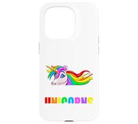 Warning May Spontaneously Start Talking About Unicorns Gift Custodia per iPhone 15 Pro