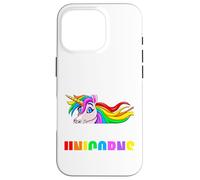 Warning May Spontaneously Start Talking About Unicorns Gift Custodia per iPhone 16 Pro