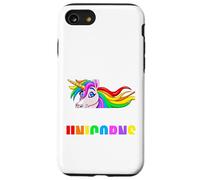Warning May Spontaneously Start Talking About Unicorns Gift Custodia per iPhone SE (2020) / 7/8