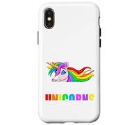 Warning May Spontaneously Start Talking About Unicorns Gift Custodia per iPhone X/XS