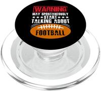 Warning May Spontaneously Start Talking - American Football PopSockets PopGrip per MagSafe