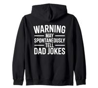 Warning May Spontaneously Tell Dad Jokes Felpa con Cappuccio