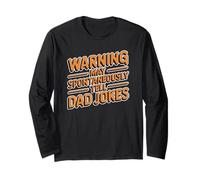 Warning May Spontaneously Tell Dad Jokes Maglia a Manica