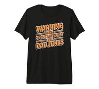 Warning May Spontaneously Tell Dad Jokes Maglietta Premium