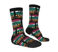 Warning May Start Talking About Bit Coins Crypto Calzini Da Equipaggio Anti-Vesciche Calzini Donna Cuscino Calze Lunghe Per Festa Del Papà Hike Esterno 40Cm